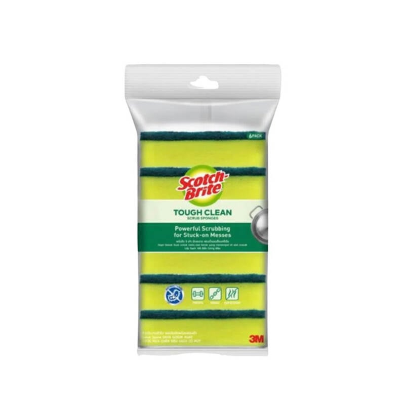 Cước rửa chén siêu sạch có mút - 115x70mm - Gói 6, , large image number null